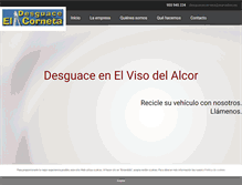 Tablet Screenshot of desguaceelcorneta.com